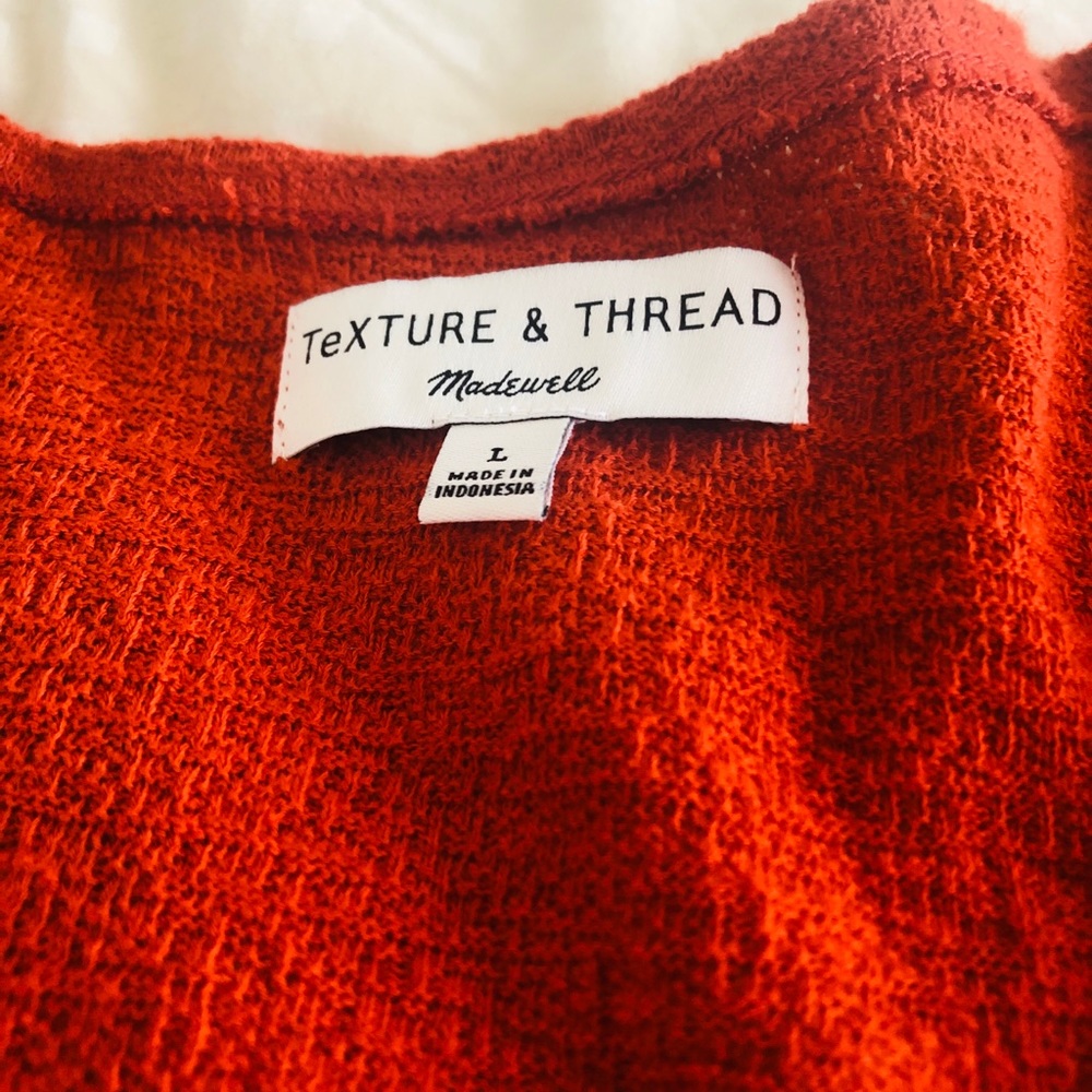 Madewell Texture and thread wrap-tie top - L